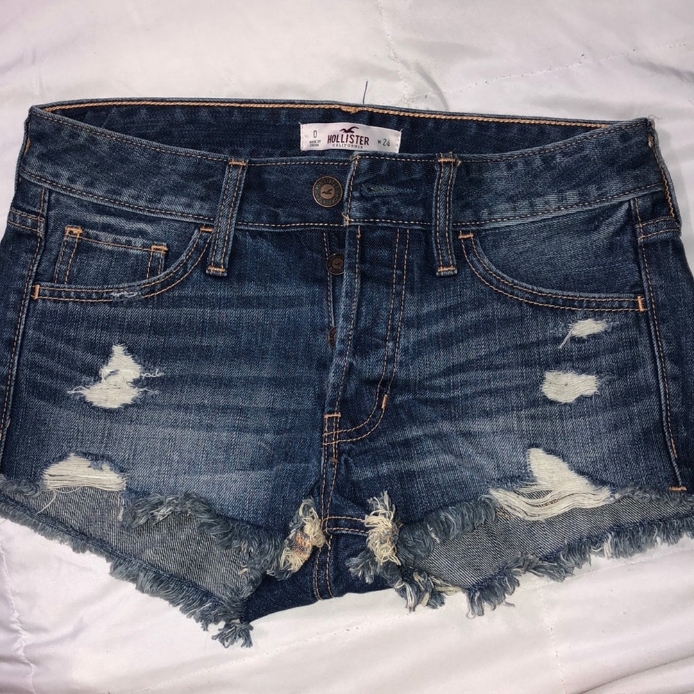 Hollister high rise jean shorts